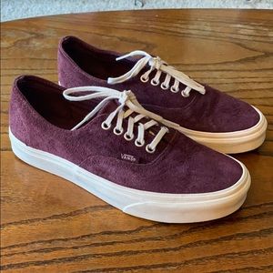 Maroon Suede Vans